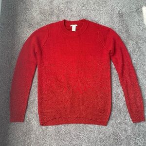 H&M Ombré to Sparkly Red Christmas Sweater